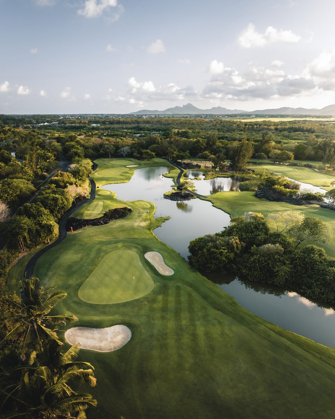 Aerial view of The Legend course at Constance Belle Mare Plage